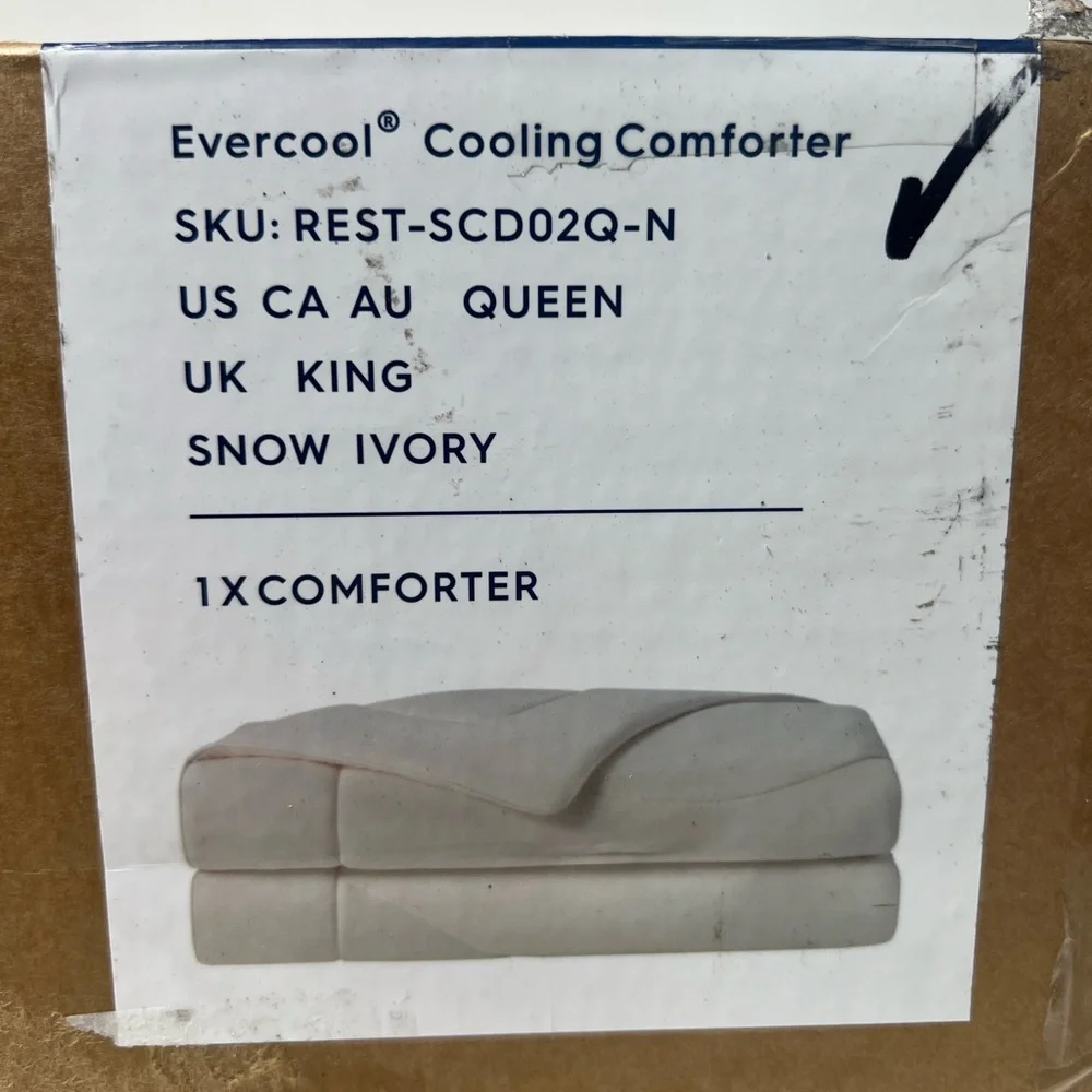 Rest Evercool Full Queen Snow Ivory Cooling Comforter for Hot Sleepers